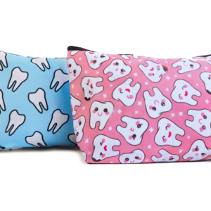 IDENTical Teeth Print Travel Pouch With Zipper